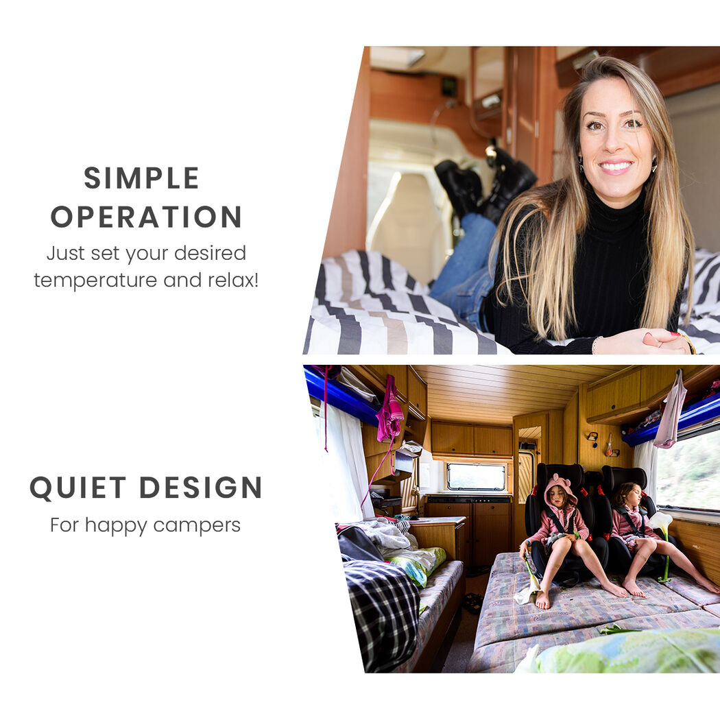 THERMOMATE 12V 5kW Diesel Air Heater for Caravan Camper Trailer Van Motorhome RV, Red