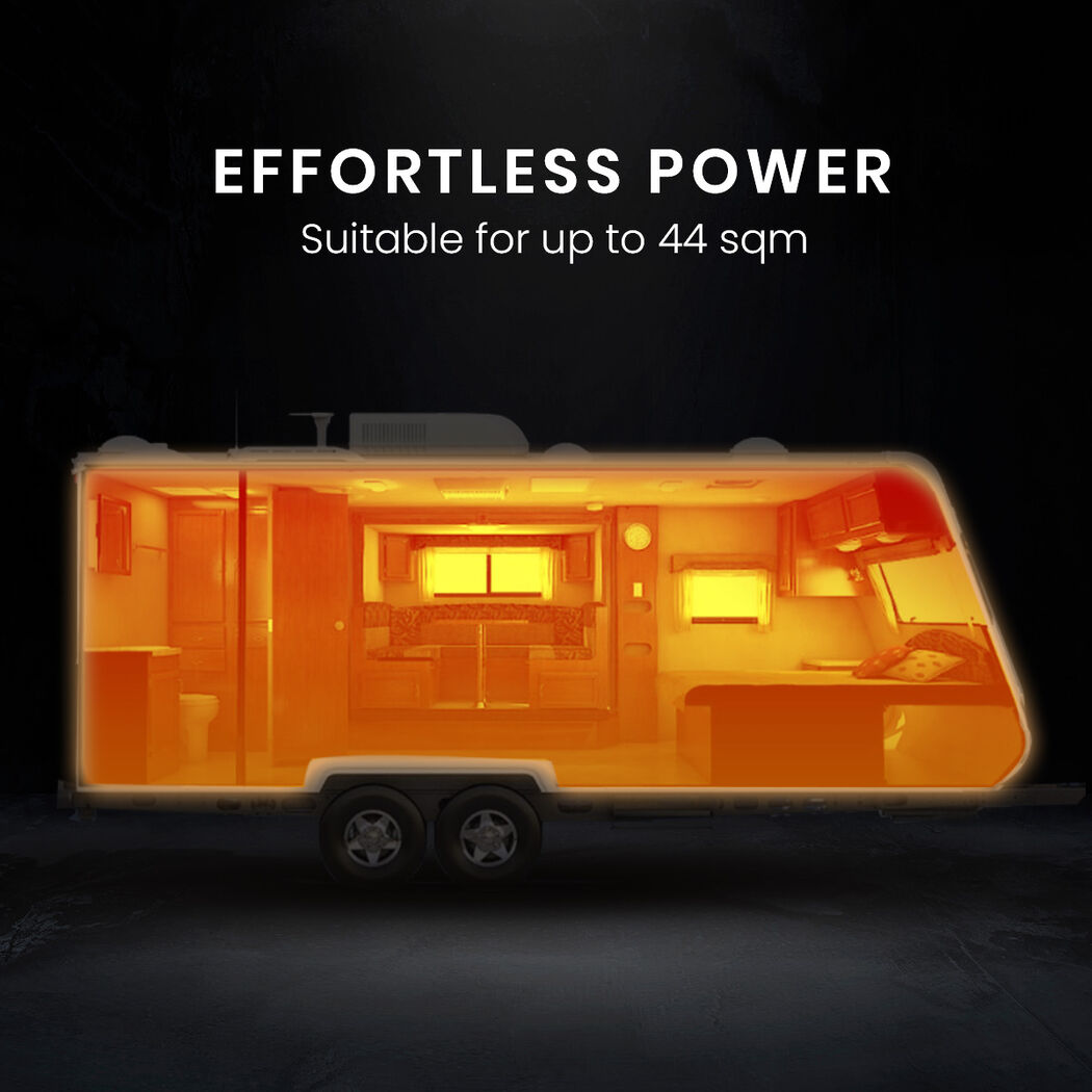 THERMOMATE 12V 5kW Diesel Air Heater for Caravan Camper Trailer Van Motorhome RV, Red