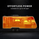 THERMOMATE 12V 5kW Diesel Air Heater for Caravan Camper Trailer Van Motorhome RV, Red - Side View