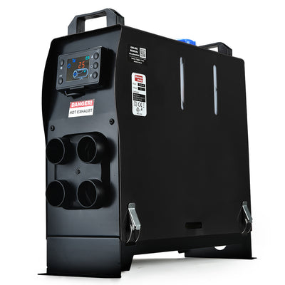THERMOMATE 12V 5kW All-In-One Diesel Air Heater for Caravan Camper Trailer Van Motorhome RV, Black