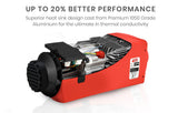 THERMOMATE 12V 5kW All-In-One Diesel Air Heater for Caravan Camper Trailer Van Motorhome RV, Red