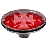 Novelty Tow-bar / Trailer Hitch Cover - Red Oval Brakelight Iron Cross