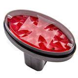 Novelty Tow-bar / Trailer Hitch Cover - Red Oval Brakelight Iron Cross - Front View