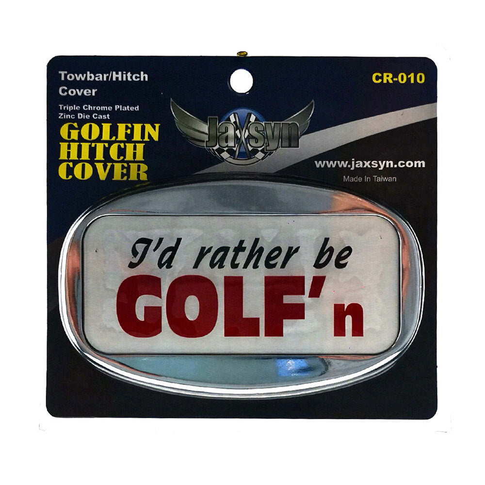 JAXSYN Novelty Towbar Trailer Hitch Cover Tow Bar - I'd rather be GOLF'n