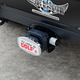 JAXSYN Novelty Towbar Trailer Hitch Cover Tow Bar - I'd rather be GOLF'n - Front View