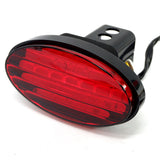 JAXSYN Novelty Towbar Trailer Hitch Cover Tow - Red Oval Brake light - Side View
