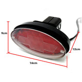 Novelty Tow-bar / Trailer Hitch Cover - Red Oval Brake Light Chevvy logo - Rear View