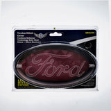 JAXSYN Novelty Tow-bar / Trailer Hitch Cover - Red Oval Ford logo Brake light