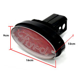 JAXSYN Novelty Tow-bar / Trailer Hitch Cover - Red Oval Ford logo Brake light