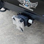 JAXSYN Novelty Tow-bar / Trailer Hitch Cover - Chrome Plated Iron Cross