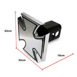 JAXSYN Novelty Tow-bar / Trailer Hitch Cover - Chrome Plated Iron Cross