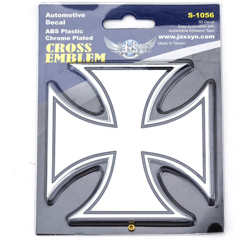 JAXSYN Novelty Tow-bar / Trailer Hitch Cover - Chrome Plated Iron Cross
