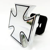 JAXSYN Novelty Tow-bar / Trailer Hitch Cover - Chrome Plated Iron Cross
