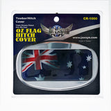 JAXSYN Novelty Towbar Trailer Hitch Cover Tow - Aussie Flag - 45-Degree Angle