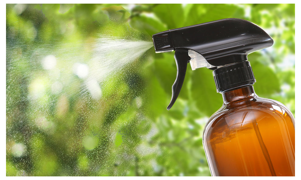 4pcs Amber Glass Spray Bottles Trigger Sprayer 500ml