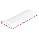 Instahut Window Door Awning 0.4mx1m Transparent - Front View