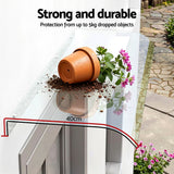 Instahut Window Door Awning 0.4mx1m Transparent - 45-Degree Angle