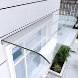 Instahut Window Door Awning 0.4mx1m Transparent - Close-Up Angle