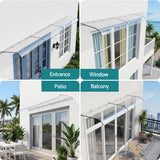 Instahut Window Door Awning 0.4mx3m Transparent - Top-Down View