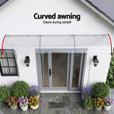 Instahut Window Door Awning 0.4mx3m Transparent - Rear View