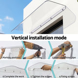 Instahut Window Door Awning 0.4mx3m Transparent - Low Angle