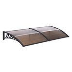 Instahut Window Door Awning 0.8mx2m Brown