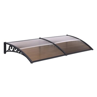 Instahut Window Door Awning 0.8mx2m Brown