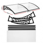 Instahut Window Door Awning 0.8mx2m Transparent