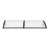 Instahut Window Door Awning 0.8mx2m Transparent - Side View