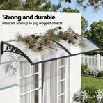 Instahut Window Door Awning 0.8mx2m Transparent