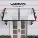 Instahut Window Door Awning 0.8mx2m Transparent - Rear View
