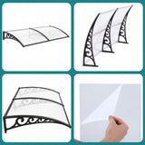 Instahut Window Door Awning 0.8mx2m Transparent - Extra Image