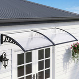 Instahut Window Door Awning 0.8mx2m Transparent - Extra Image