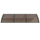 Instahut Window Door Awning 0.8mx3m Brown - Side View