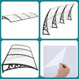 Instahut Window Door Awning 0.8mx3m Transparent - Extra Image