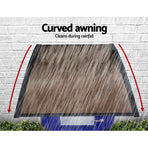 Instahut brown door and window awning canopy with black brackets, image 5