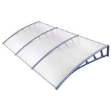 Instahut Window Door Awning Canopy 1.5mx3m Transparent Sheet Grey Plastic Frame - Close-Up Angle