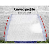 Instahut Window Door Awning Canopy 1.5mx4m Transparent Sheet Grey Plastic Frame