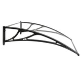 Instahut Window Door Awning Canopy 1mx3m Transparent Solid Sheet Plastic Frame - Top-Down View