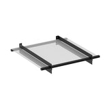 Instahut Window Door Awning Canopy 1mx1m Flat Transparent Sheet Metal Frame - Side View