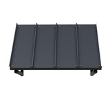 Instahut Window Door Awning Canopy 1mx1.2m Black Metal Frame - Side View