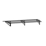 Instahut Window Door Awning Canopy 1mx2m Grey Solid Sheet Metal Frame - Front View