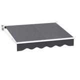 Instahut Retractable Folding Arm Awning Manual Sunshade 2Mx1.5M Grey - Rear View