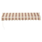 Instahut Retractable Folding Arm Awning Manual Sunshade 3Mx2.5M Beige Brown - Side View
