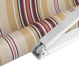 Instahut Retractable Folding Arm Awning Manual Sunshade 3Mx2.5M Beige Brown - Rear View