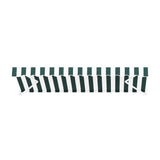 Instahut Retractable Folding Arm Awning Manual Sunshade 3Mx2.5M Green White - Top-Down View