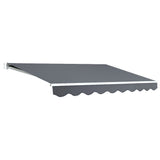 Instahut Retractable Folding Arm Awning Manual Sunshade 3Mx2.5M Grey - Close-Up Angle