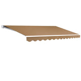 Instahut Retractable Folding Arm Awning Manual Sunshade 4Mx2.5M Beige - Close-Up Angle