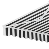 Instahut Retractable Folding Arm Awning Manual Sunshade 4Mx3M Grey White - Side View