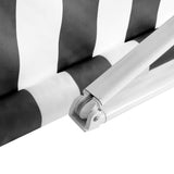 Instahut Retractable Folding Arm Awning Manual Sunshade 4Mx3M Grey White - Top-Down View